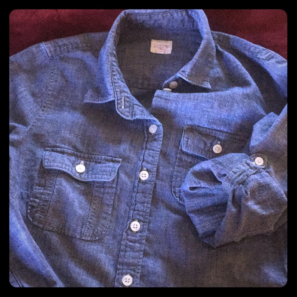 J Crew perfect shirt in Chambray